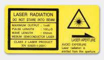 Лазер класса 2（IEC/JIS）, класса II（FDA）